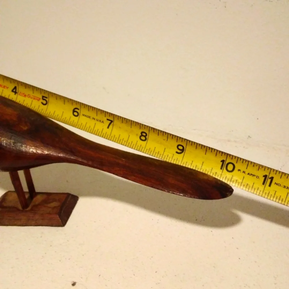 Artisan Hand Carved Rosewood Sandpiper Mid Century Modern Home Decor - Picture 8 of 11